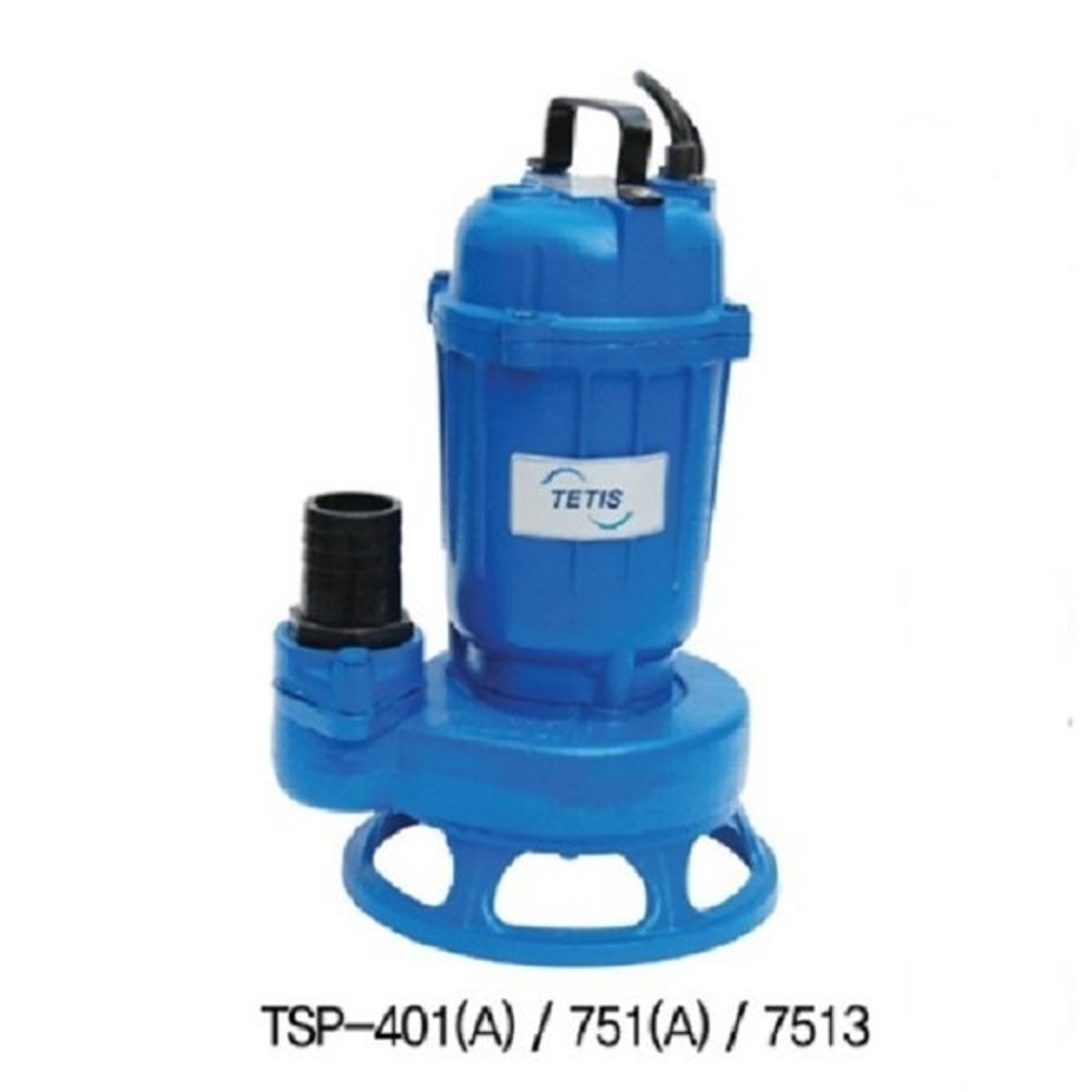 테티스펌프 TSP-751A 1마력 단상 수동 50A 오배수용수중모터 건물 지하실침수  테티스